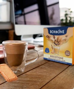 Alternative view of 16 Capsules Borbone BISCOTTONE Pour Boisson Soluble Saveur Cappuccino Et Biscuit