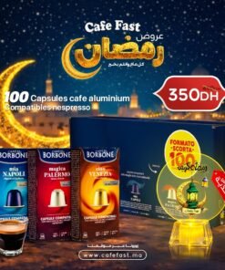 Pack Ramadan Café Fast – 100 Capsules Aluminium Compatibles Nespresso