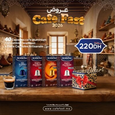 Pack  Café Fast – 40 Capsules Aluminium Compatibles Nespresso