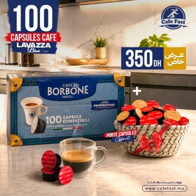 Pack 100 Capsules Compatibles Lavazza Blue + Porte-Capsules Offert 🎁